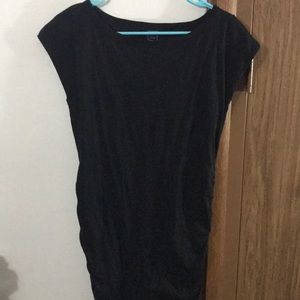 Gap | Black Maternity Scrunched T Shirt Dress